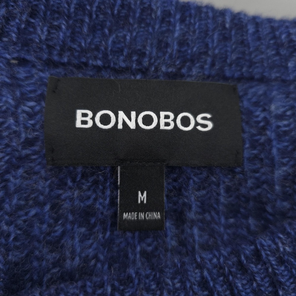 Bonobos Sweater Mens Medium Blue Wool Nylon Crewneck Knit Pullover Casual - Picture 4 of 11